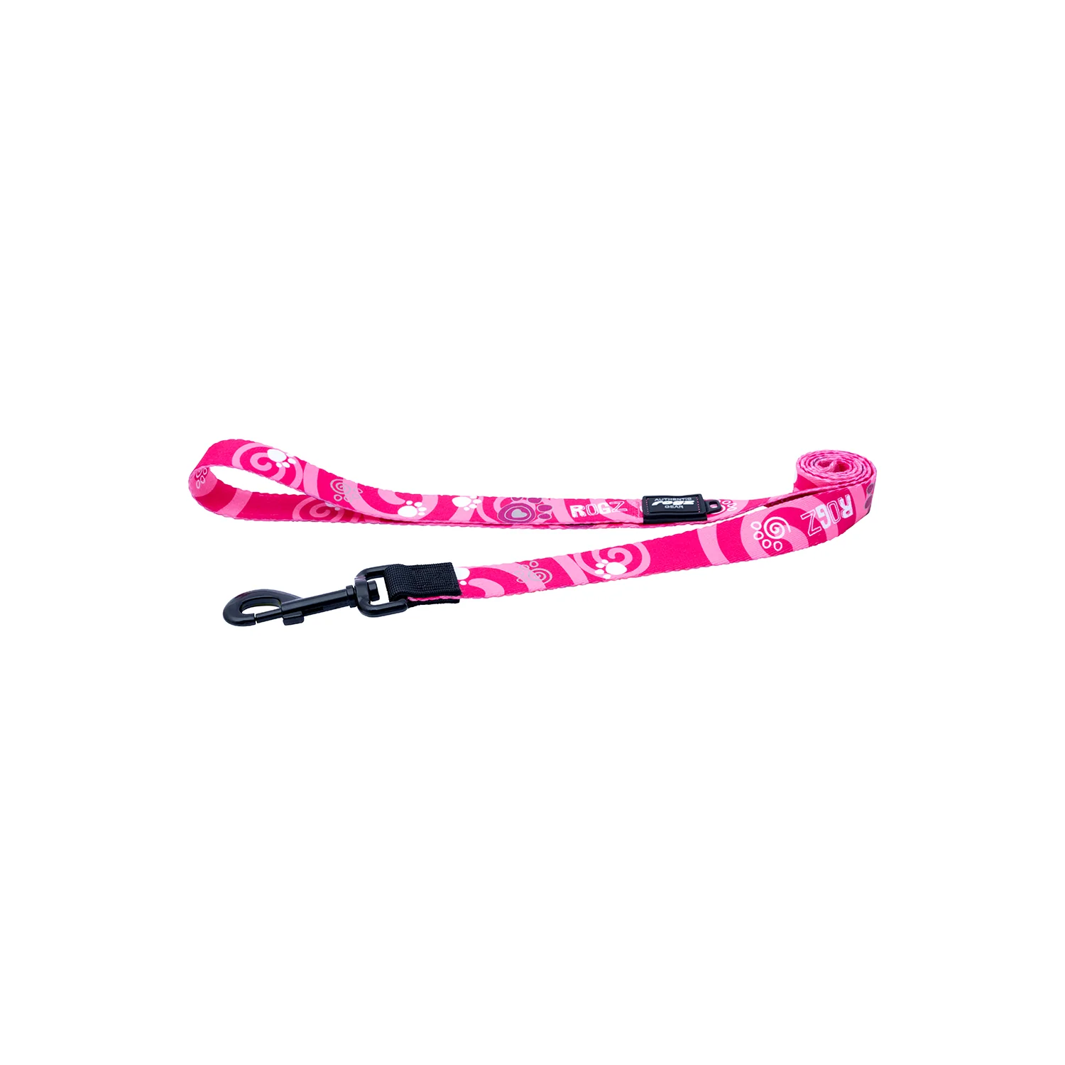 Correa Para Perro, Modelo Fusion De Rogz, Estampado Huellas Rosas. Talla S (8-14kg) - Image 4