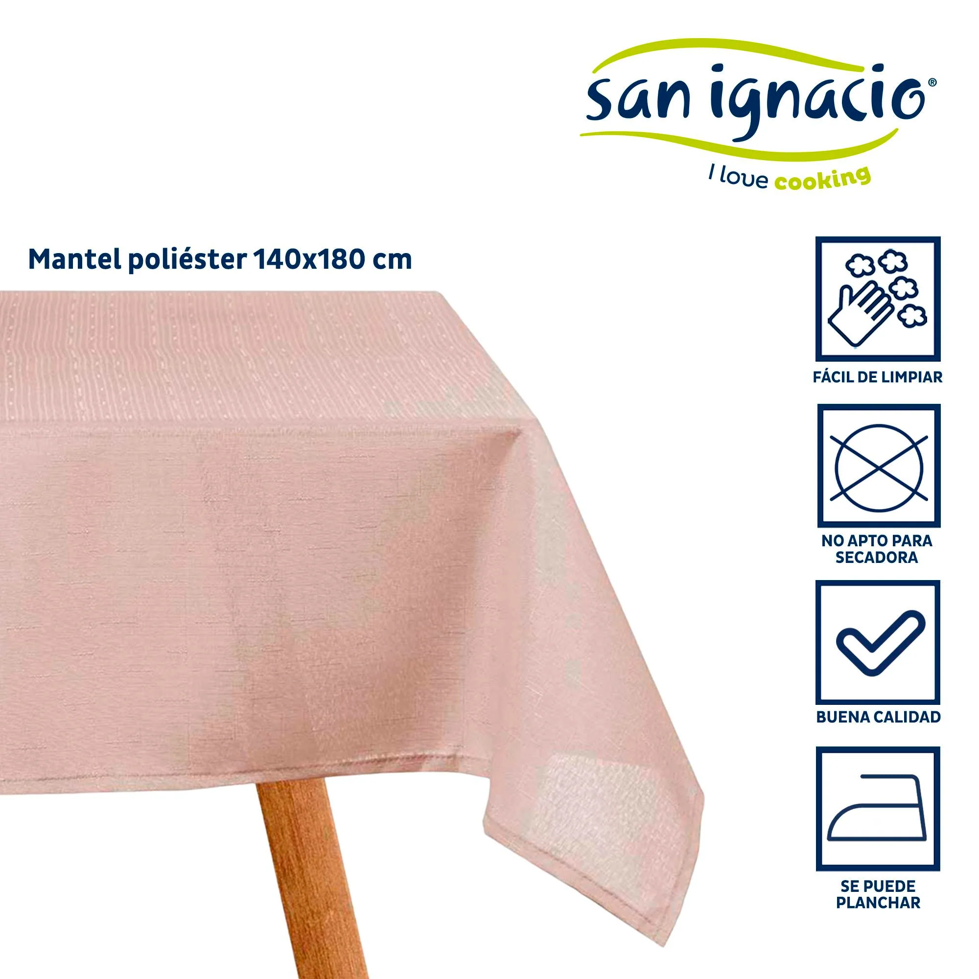 Mantel Poliester 140x180cm Gris Claro Colección Kinvara - Image 2